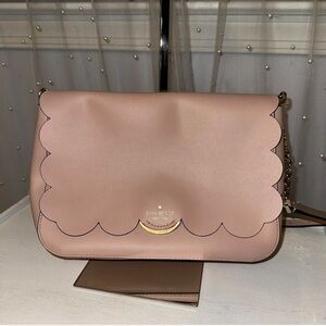 Kate Spade Pink Scalloped Shoulder Bag
